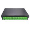 xgspon 1x64 plc splitter mini module in optical fiber patch panel, 2u 19inch odf,black metal materials, sc apc connectors