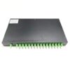 19inch 1u rack mount plc splitter 1x32 lc connectors, colored pigtails 2.0mm g657a1 fiber, top left sticker,lc/apc duplex adapters