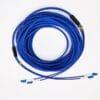 2 core armored fiber patch cable duplex single mode lc lc, blue 3.0mm 2fibers in a tube, g657a1 lszh 10m