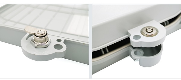 ftth fat optical fiber distribution cabinet, anti thief lock, adapter bracket or splitter cassette optional, max. 12 cores bunchy fiber splicing, gray