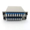 ftth 2x32 fiber splitter lc/upc connectors,top screw locking cover, gray color, ul94 v0 material