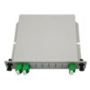 gpon passive splitter 2x4 lc apc connectors green, with blocks,custom label