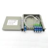 2x8 plc splitter lc upc blue connectors, fiber optic internet splitter,11db loss, 130*100*25mm