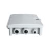 outdoor wall mount atb fiber optic box, white, 2 cable glands 18mm, 1 cable glangd 12mm, with 12 core splice tray