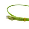 200ge duplex om5 lc lc fiber patch cord wtih clip, 850nm green housing and boot, lszh 50/125um fiber core
