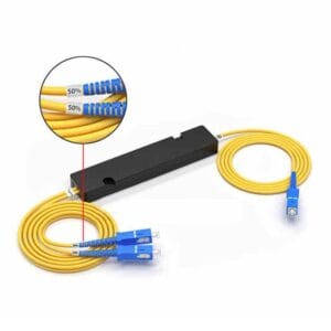 single window fiber coupler cassette 1×2 50 50 sc upc blue 1490nm 10*20*90mm