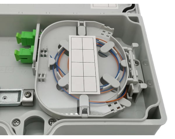 fiber optic cable termination box with 2 cable glands pg13,pre terminated with 2 sc apc adapters and pigtails