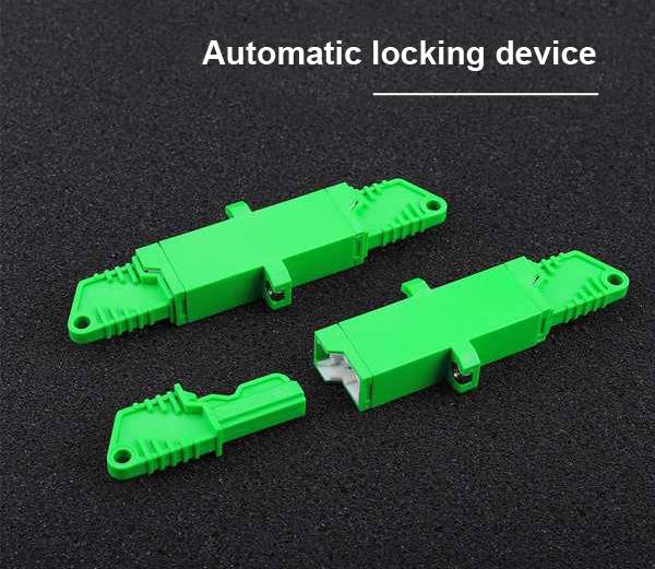 e2000/apc fiber optic attenuator single mode 5db, female to female, green r&m housing