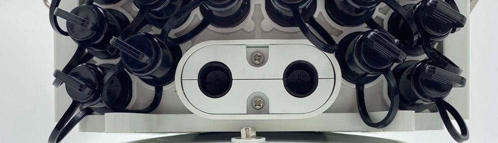 Fiber Distribution Box cable ports 2 straight cable port