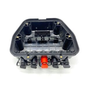 outdoor wall mount fiber splice box for 1x2 coupler +1x8 splitter, 10 mini sc ports, ip65 protection