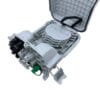 plastic ftth optical fiber distribution box for outdoor use, assembled with 1:8 splitter, sc adatpers, white, ip65