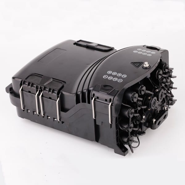 16 port fibre optic distribution box for feeder cable 16mm, ftth drop cable 3mm, 5mm or 2x3mm, color white or black