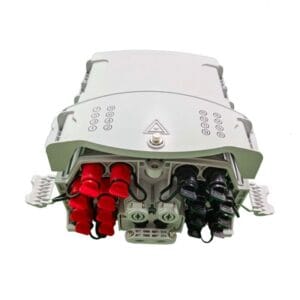 16 port fibre optic distribution box for feeder cable 16mm, ftth drop cable 3mm, 5mm or 2x3mm, color white or black