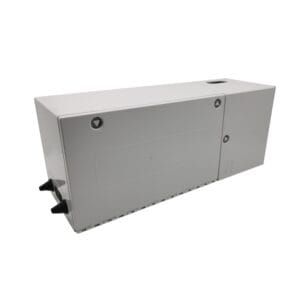 wall mounted 96 cores odb fiber optic, fiber optic conection box with 48 sc adapters and pigtails with splice cassettes, 4x 1:16 abs splitter holder