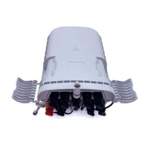 outdoor ip65 1x8 fiber optic splitter box with reinforced mini sc adapter, 1 cable gland pg13