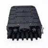 8 port outdoor cable splitter box with sc adapters with rubbeer boots, can load 1x8 mini splitter, fusion splice 48 cores, black.