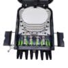 8 port outdoor cable splitter box with sc adapters with rubbeer boots, can load 1x8 mini splitter, fusion splice 48 cores, black.
