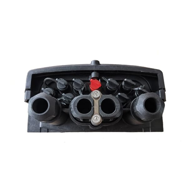 ftth fttx drop cable closure splitter 1x8 sc, custom adapter cover color, 4 cable entrance for fiber optic cable