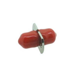 fiber optical cable connector adapter d4, oval shape, smf & mmf, simplex, female to female, red caps