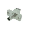 fiber optic adapter din female to lc female, simplex, silver, metal housing, sm & mm