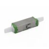 r&m brand e2000 adapter steel housing & clip, single mode fiber 9/125um apc green, simplex, white cap, 10pcs/box