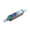 r&m brand e2000 adapter steel housing & clip, single mode fiber 9/125um apc green, simplex, white cap, 10pcs/box