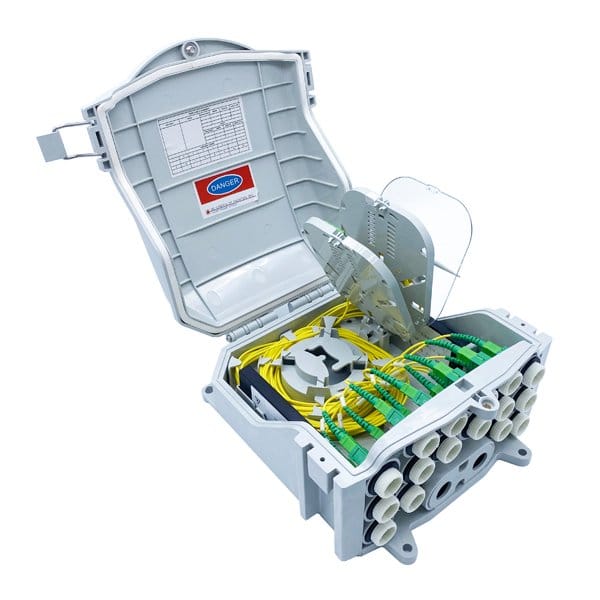 Compact Size, Multi-Function Ftth Fiber Splice Box, 16 Sc Fast Connector, 2pcs 1x8 Abs Splitter Or Blockless Splitter fat 16b 2 compact size, multi function ftth fiber splice box, 16 sc fast connector, 2pcs 1x8 abs splitter or blockless splitter
