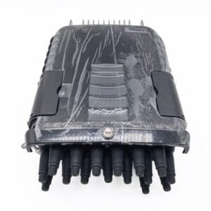 hyper optic broadband fiber distribution box, 16 sc adapters with rubber boot, black, pole mount, wall mount