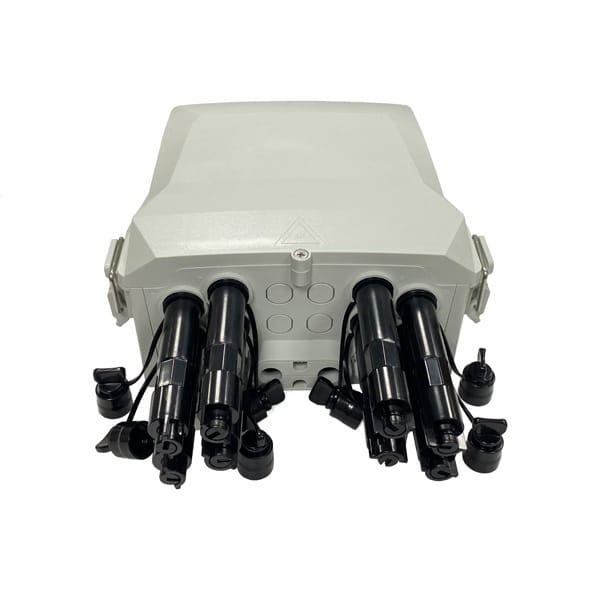 speical design ip65 1x8 splitter sc fibre access terminal box, outdoor wall mount, white