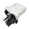 8 port fiber splitter box sc connectors with waterproof plug with rubber boot, ip65, white