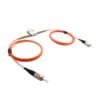 telecommunication systems inline attenuator optic fiber multimode om2 with fc/pc connectors, orange, 2.0mm