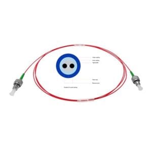 pm fiber patch cord fc apc 0.9mm green, fast axis to the key, pm980 1060nm fiber 125um, 0.9mm loose tube red 1 mt