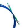 polarization maintaining patch cord fc apc to fc apc with armored cable 3.0mm blue, single core simplex single mode 9/125um, slow axis to the key, pm1550 fiber 0.5m