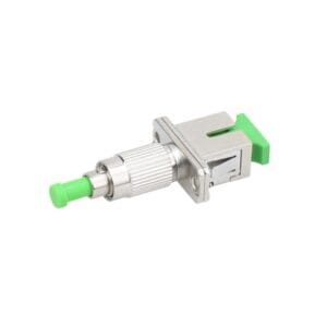 telecom fc apc to sc apc adapter female to male, green, sm os1, g657a2, 0.2db, 1pc/bag
