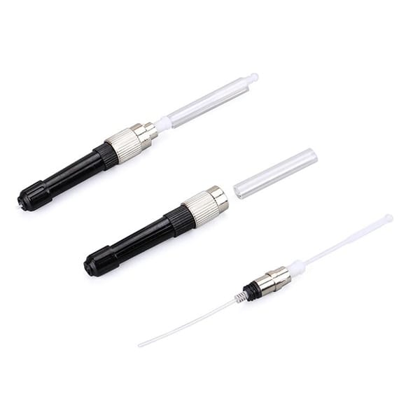 catv fc fusion mechanical splicer for 250um bare fiber with 40mm splicing sleeve protectors transparent tube, 98mm