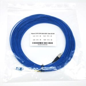 fiber optic cable fc to lc patch cord 20m blue 2.0mm simplex opnr pc, single mdoe 9/125um, 1pc/pack, 400pcs/carton box