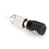 bare fiber test adapter fc upc round boot with 125um 127um hole, metal body,1000times plug