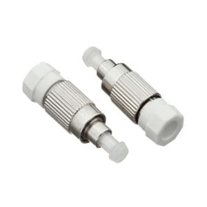 fc/upc 5db attenuator, white dust caps, metal housing, zinc alloy