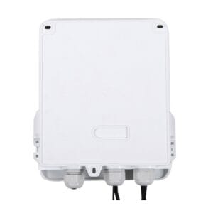 ftth 1x8 fiber splitter box,3 cable glands 7 12mm, sliding shackle cover, 8 sc adapter bracket, white