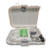 outdoor ftth 8 port plastic optical distribution box, sc / lc duplex adapters, key lock withc buckle