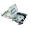 plastic optical fiber distribution box 12 ports sc apc pigtails / 1x8 splitter cassette, 2 in 12 out for fttx drop cable, with grounding wire