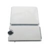 2 cover unique design fiber dp box, with 2 pcs 1x8 splitter modules, white color, outdoor pole mount