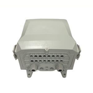 new 16 port 24 port fiber optic splitter distribution box, gray color, wall / pole mount ip65 protection