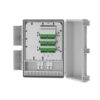 24 port fiber termination box for fttx outdoor use, 6 x 4sc adapter brackets, 48 cores max capacity,24 flat drop cable exit