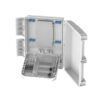 24 port fiber termination box for fttx outdoor use, 6 x 4sc adapter brackets, 48 cores max capacity,24 flat drop cable exit