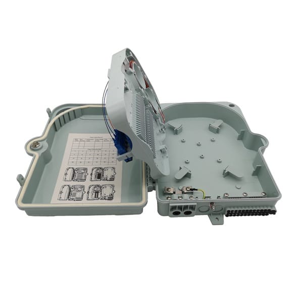 24 subscribers home fiber splitter distribution box,2 uncut ports, sc / lc duplex couplers, custom fiber optic splitter types
