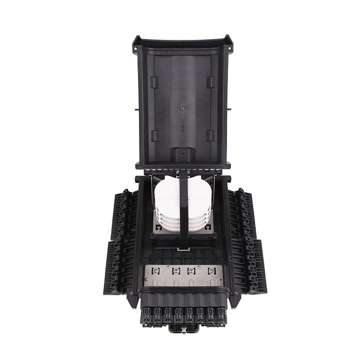 outdoor ip68 waterproof fiber outdoor box, splitter distribution enclosure 24 ports for drop cable 2mm 4mm 7mm