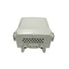 outdoor fiber termination box 24 ports, plastic, white, wall mount with screws, flexible front cable port panel
