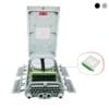 4 buckles gray outdoor fiber distribution cabinet ip65 wall mount, suitable for 1x16 sc splitter, 2x32 lc splitter