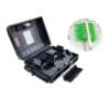 gpon fiber distribution box outdoor, 48 cores fusion splice,1 cable gland, 2 uncut ports, 24 round ports for ftth drop cables